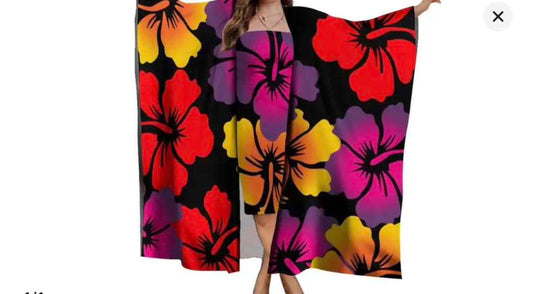 Hibiscus 2 piece dress and Kimono